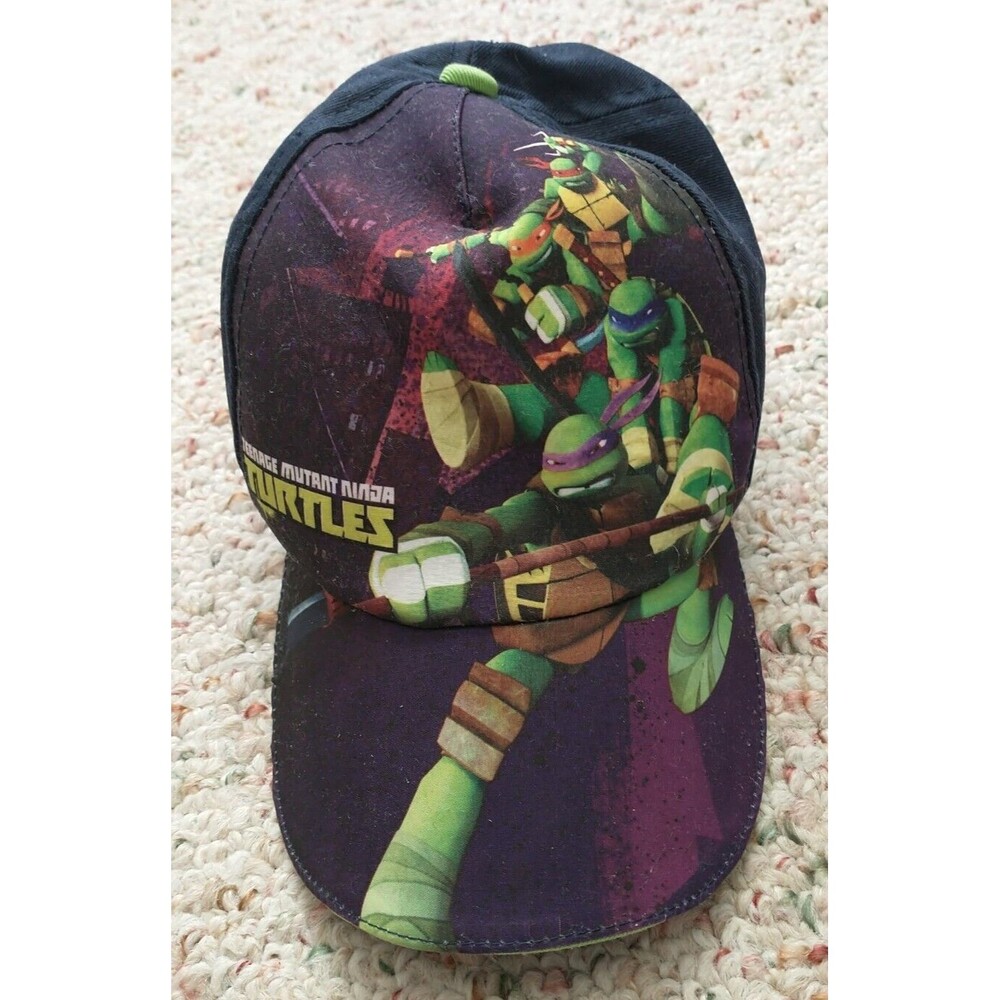 Teenage Mutant Ninja Turtles TMNT Adult Hat Cap Blue Purple Hook & Loop Adjustab